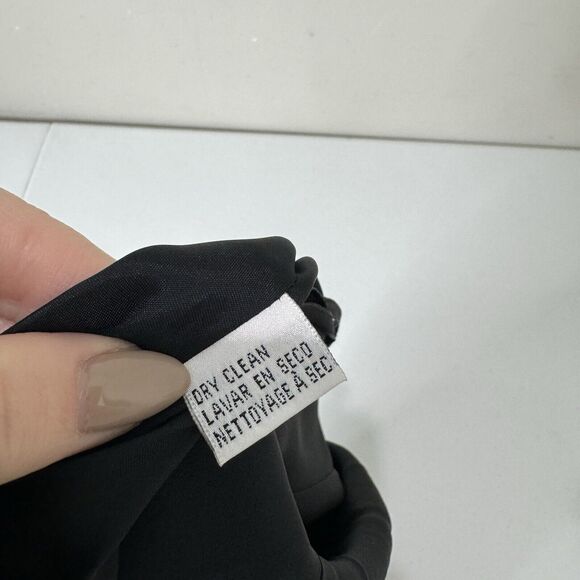 Vintage Jones New York Womens Dress 4 Black Cowl Beaded Crepe Gown Formal Prom - Picture 13 of 13